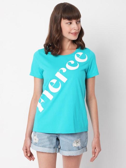 vero-moda-aqua-printed-crew-t-shirt