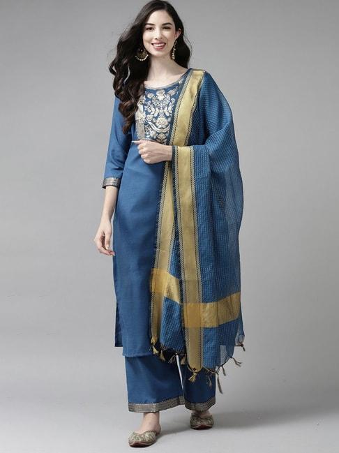 indo-era-blue-woven-pattern-dupatta
