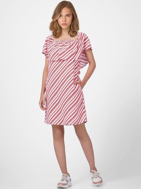 only-white-&-red-striped-dress