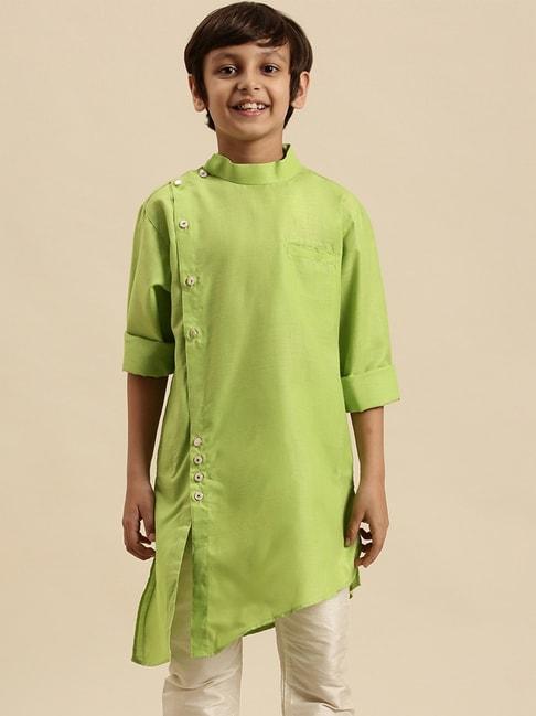 sanwara-kids-light-green-cotton-kurta