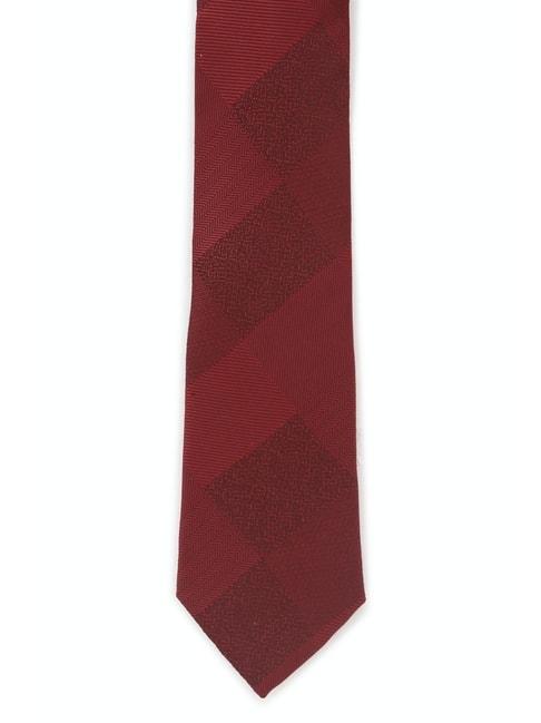 van-heusen-maroon-printed-tie
