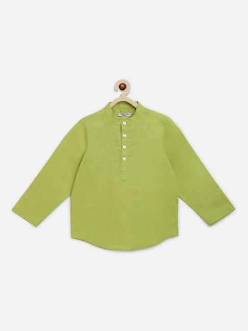 campana-kids-lime-green-cotton-shirt