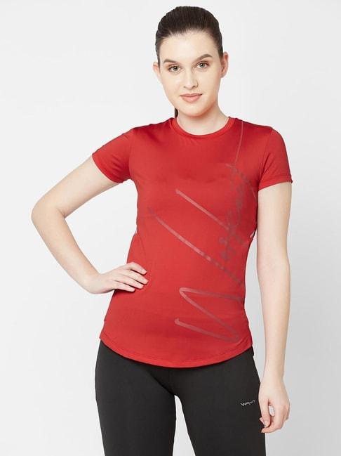 sweet-dreams-red-graphic-print-sports-t-shirt