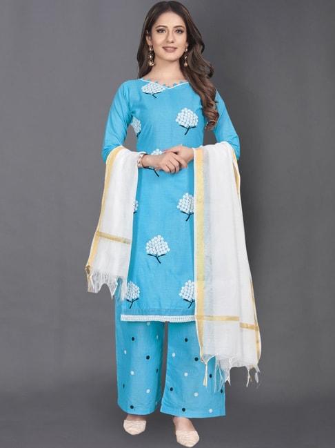 satrani-sky-blue-cotton-embroidered-unstitched-dress-material
