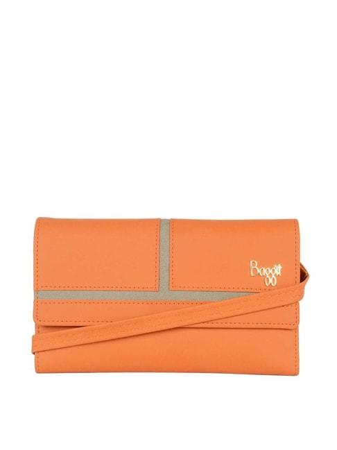 baggit-orange-paneled-wallet-for-women