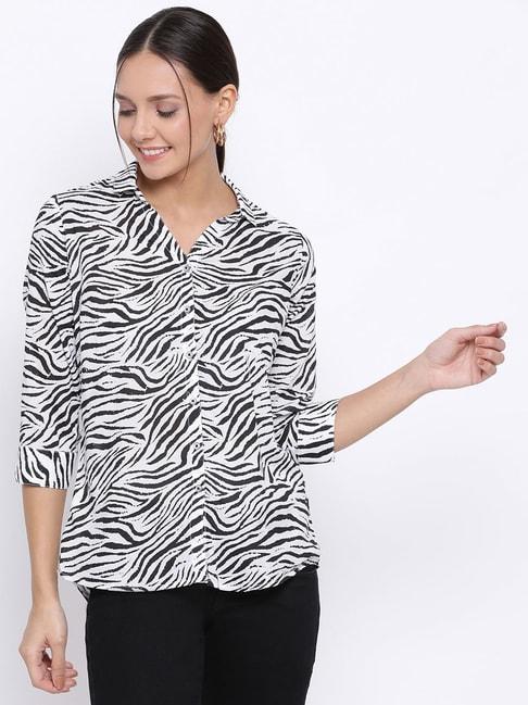 crimsoune-club-black-&-white-animal-print-shirt
