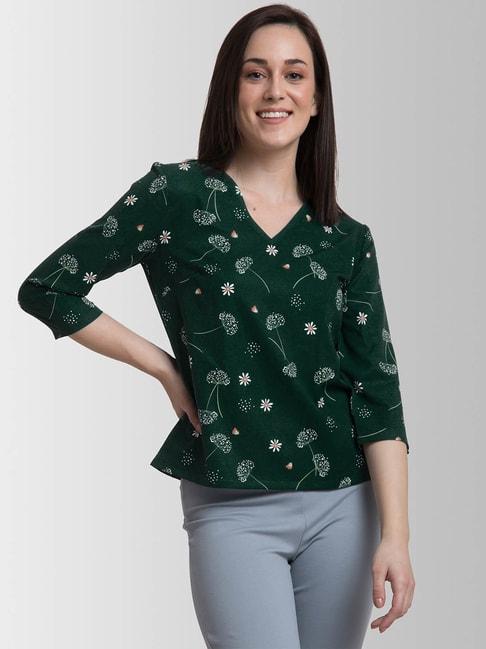 fablestreet-green-floral-print-top