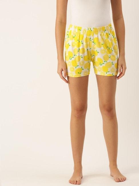 clt.s-yellow-printed-shorts