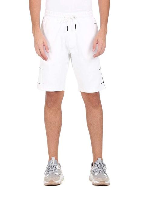 arrow-new-york-white-regular-fit-shorts