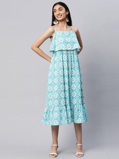 kami-kubi-blue-cotton-printed-a-line-dress