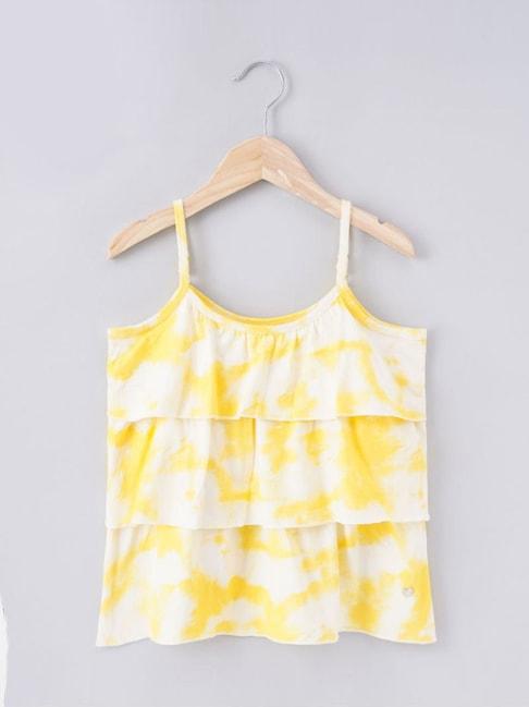 ed-a-mamma-kids-yellow-&-white-cotton-printed-top