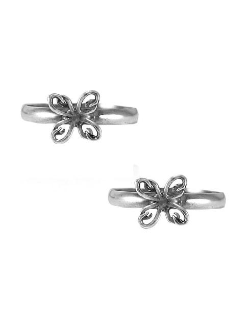 taraash-92.5-sterling-silver-floral-toe-rings-for-women---set-of-2