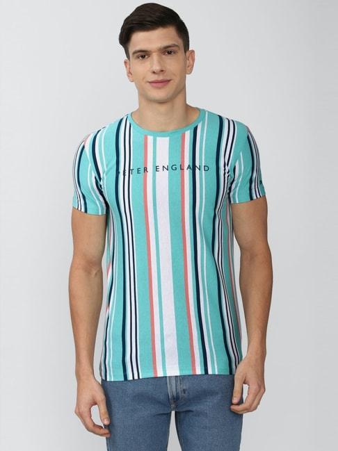 peter-england-multi-slim-fit-striped-t-shirt