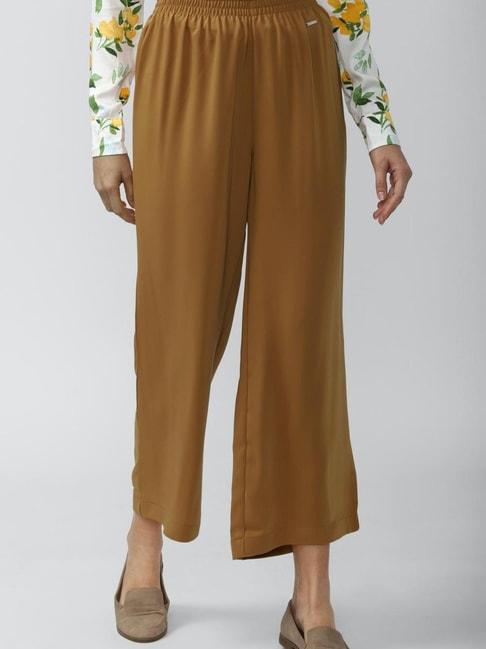 van-heusen-brown-regular-fit-trousers