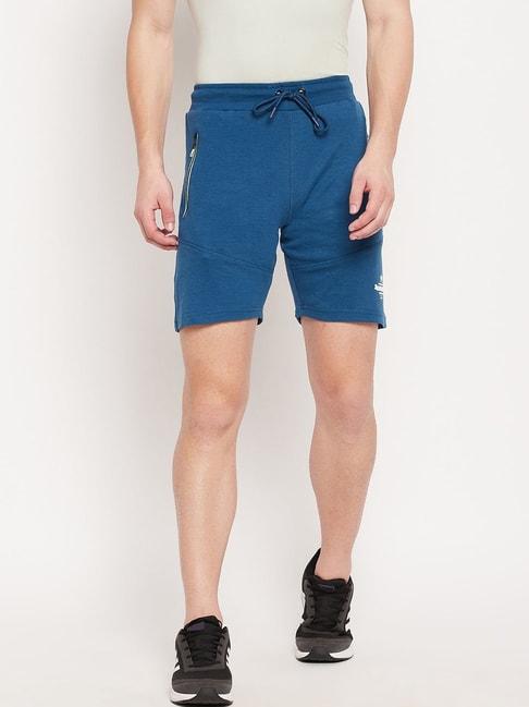 duke-blue-regular-fit-self-pattern-shorts