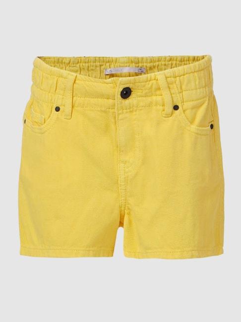 kids-only-yellow-solid-shorts