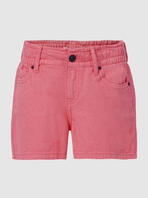 kids-only-pink-solid-shorts