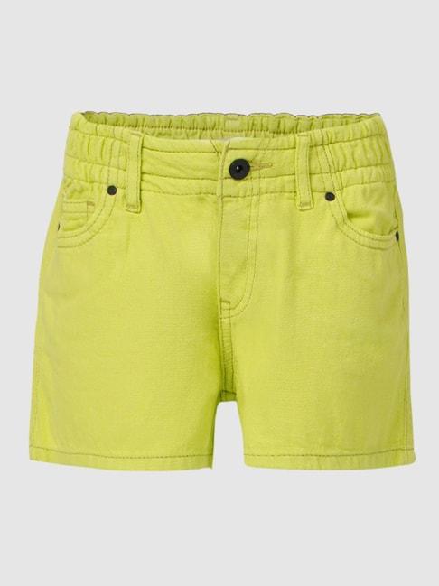 kids-only-green-solid-shorts