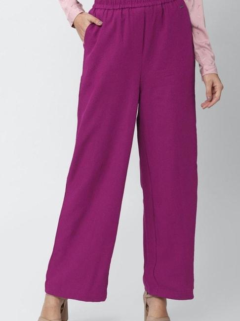 van-heusen-purple-straight-fit-trousers