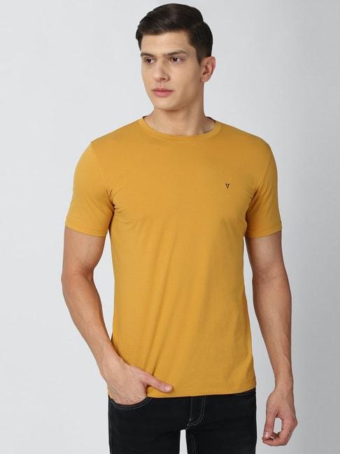 van-heusen-yellow-crew-t-shirt
