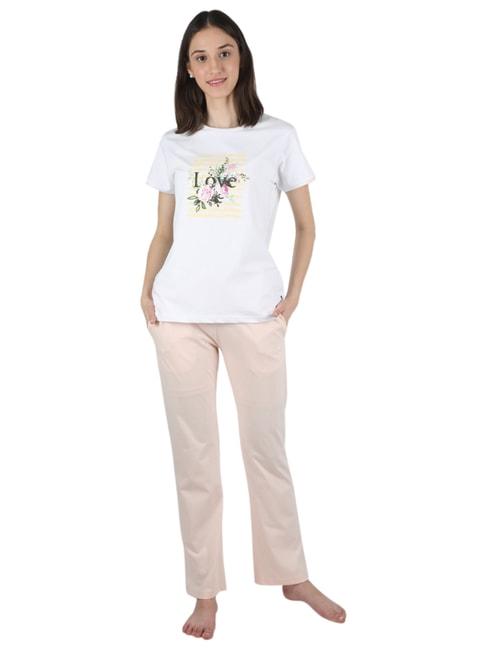 monte-carlo-white-&-peach-printed-t-shirt-pyjama-set