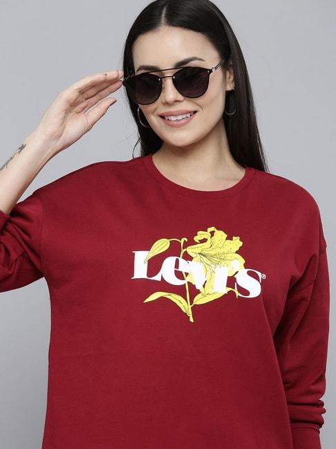 levi's-red-round-neck-pullover