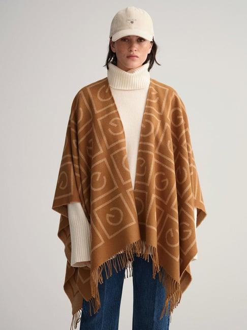 gant-brown-printed-scarf