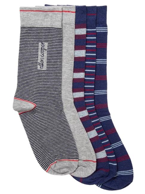 allen-cooper-multicolor-self-design-socks---pack-of-5