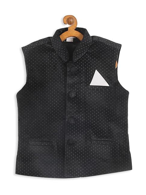 vastramay-sishu-black-printed-nehru-jacket