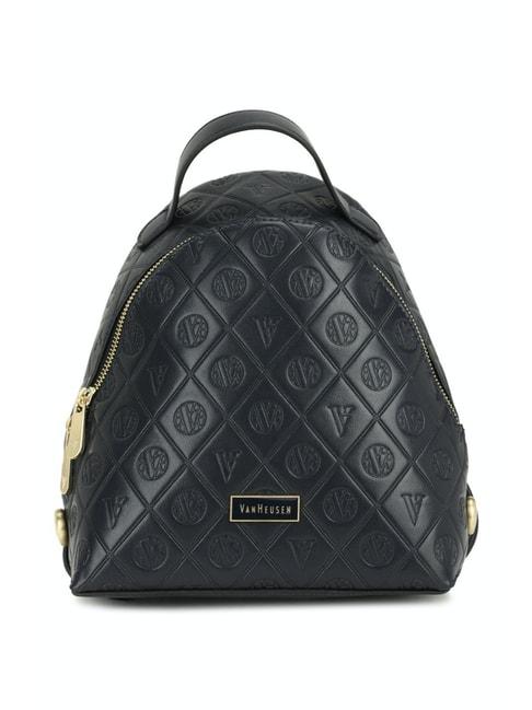 van-heusen-black-quilted-small-backpack