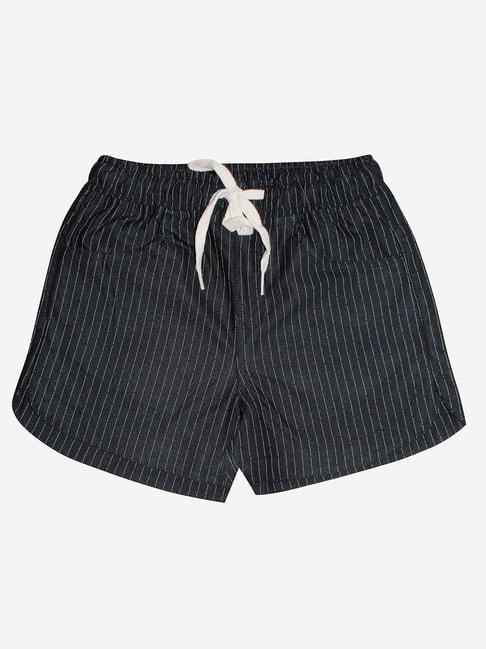 kiddopanti-kids-black-striped-shorts