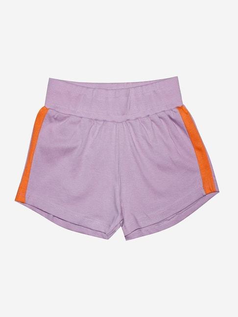 kiddopanti-kids-purple-solid-shorts