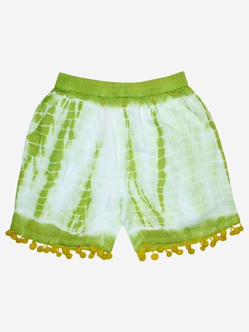 kiddopanti-kids-green-tie-&-dye-shorts