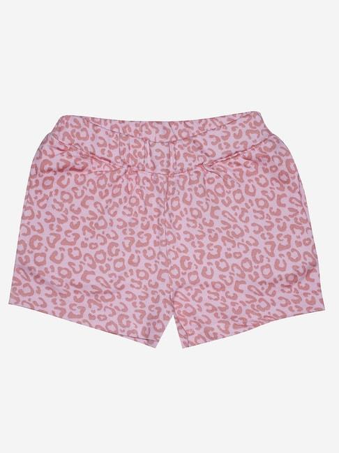 kiddopanti-kids-pink-printed-shorts