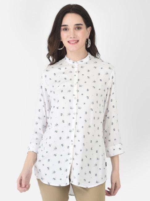 crimsoune-club-white-floral-print-shirt
