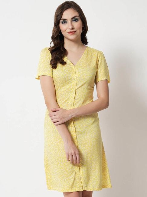 trend-arrest-yellow-floral-print-shirt-dress