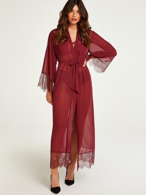 hunkemoller-maroon-lace-robe