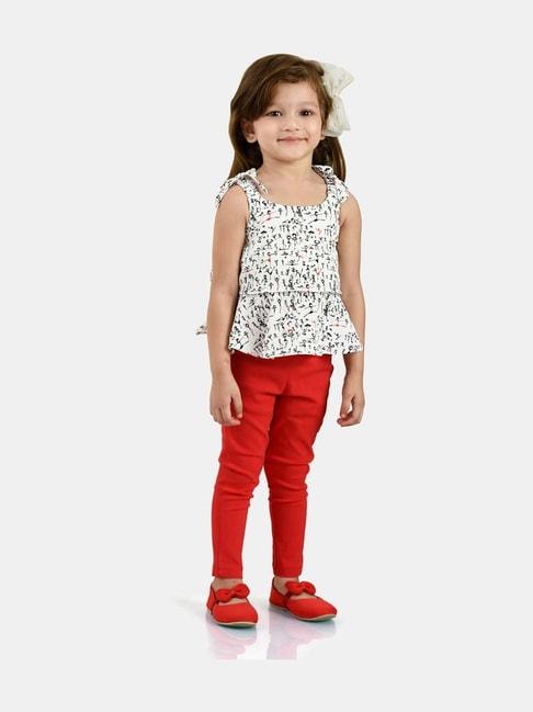 peppermint-kids-white-&-red-printed-top-set