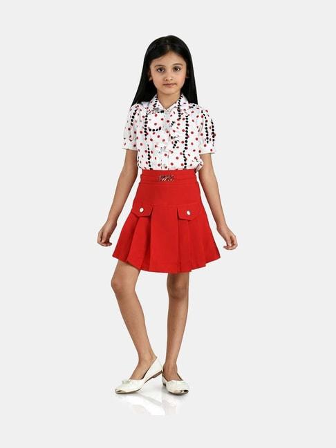 peppermint-kids-red-&-white-printed-top-set