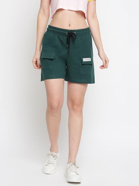 belliskey-green-cotton-regular-fit-shorts