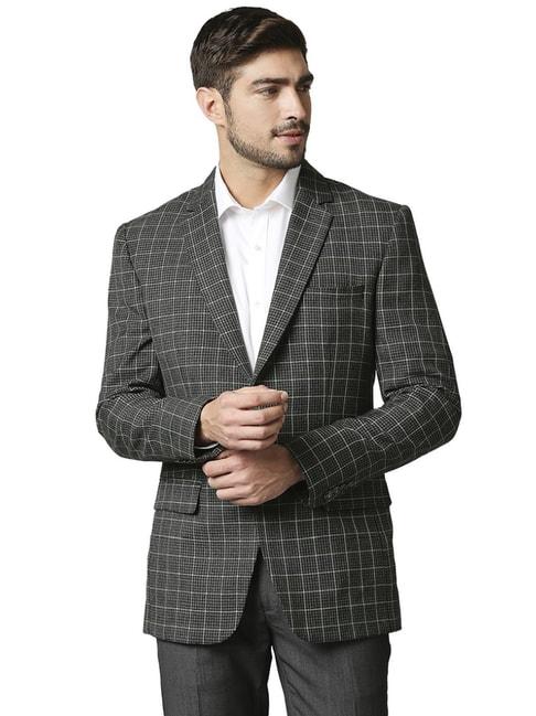 raymond-grey-regular-fit-checks-blazers