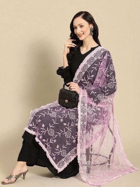 saadgi-purple-embroidered-dupatta