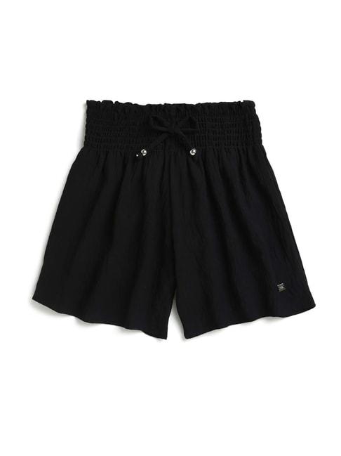 tiny-girl-kids-black-regular-fit-shorts