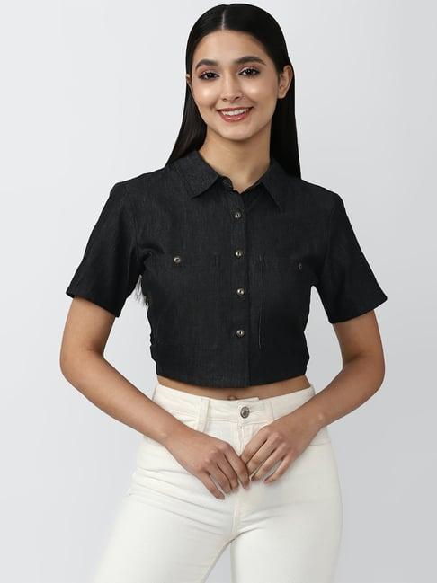forever-21-black-regular-fit-cotton-blouse