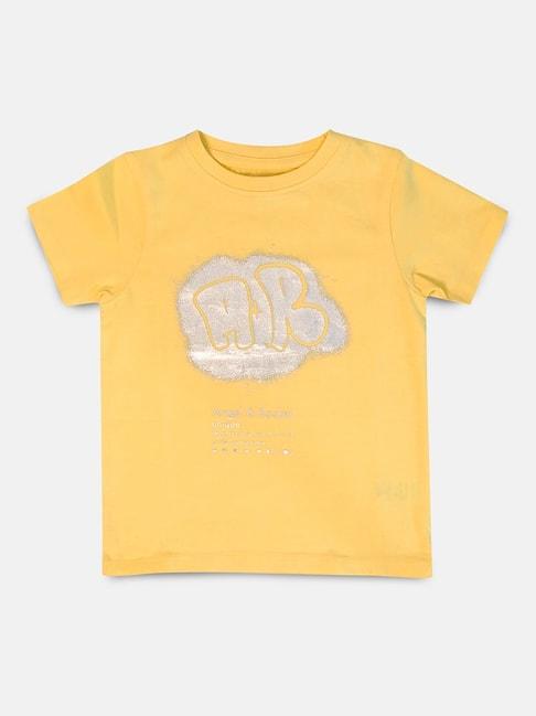 angel-&-rocket-kids-lime-yellow-cotton-printed-top