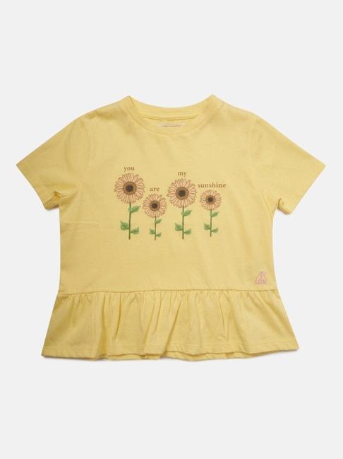 angel-&-rocket-kids-lemon-yellow-cotton-printed-top