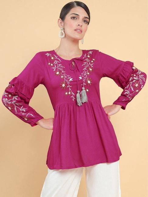 soch-pink-embroidered-tunic
