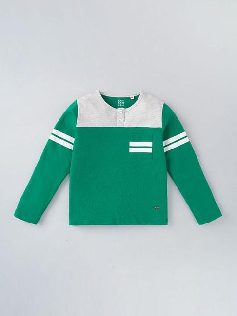 ed-a-mamma-kids-green-cotton-color-block-full-sleeves-t-shirt