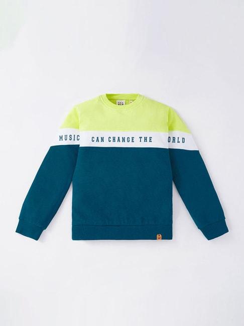 ed-a-mamma-kids-green-&-blue-cotton-color-block-full-sleeves-sweatshirt