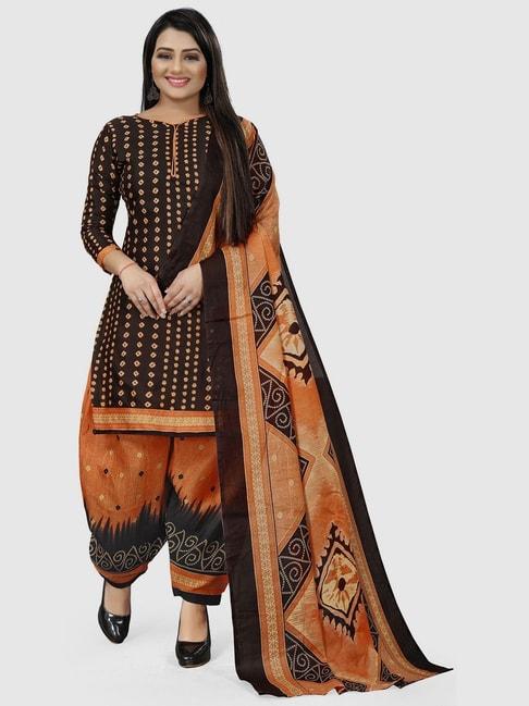 rajnandini-brown-&-orange-cotton-printed-unstitched-dress-material